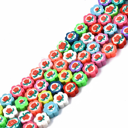 Handmade Polymer Clay Bead Strands CLAY-N008-063-B01-1