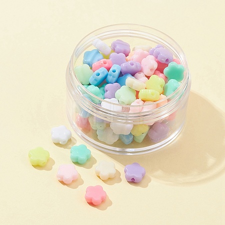 120Pcs Opaque Acrylic Beads SACR-FS0001-16-1