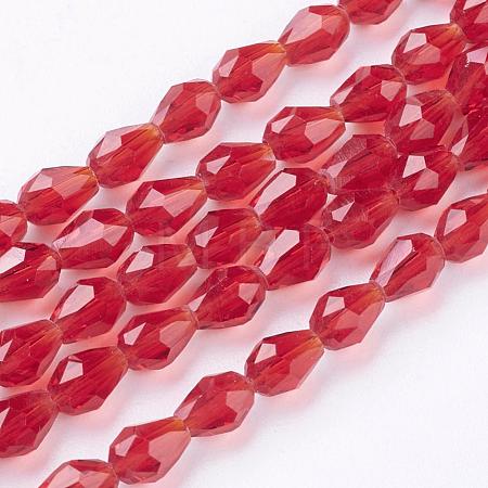 Glass Beads Strands GLAA-R024-6x4mm-14-1