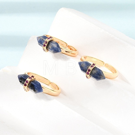Natural Sodalite Cuff Rings GG-CBA0B5A-03G-07-1