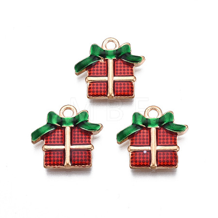 Christmas Alloy Enamel Pendants ENAM-Q442-58-1