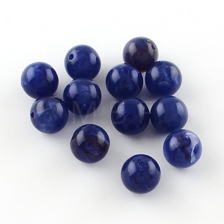 Acrylic Imitation Gemstone Beads OACR-R029-10mm-11-1