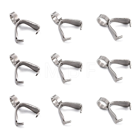 Non-Tarnish 201 Stainless Steel Pinch Bails X-STAS-E076-09-1
