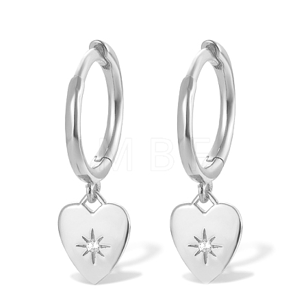 S925 Silver Heart-shaped Earrings Set MG6658-6-1