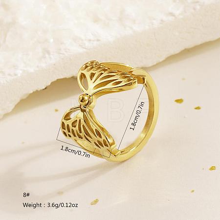 304 Stainless Steel Finger Rings for Women ON6968-11-1