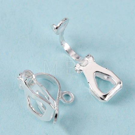 Brass Clip-on Earring Findings EC109-S-1