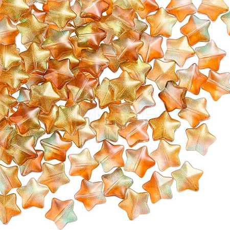 100Pcs Gradient Color Handmade Lampwork Beads DIY-SZ0010-51B-1
