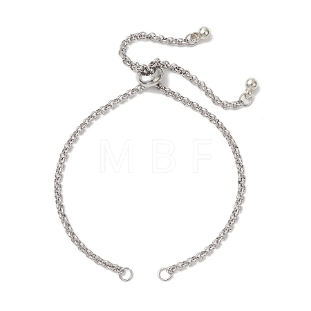 304 Stainless Steel Rolo Chain Slider Bracelet Making AJEW-JB01503-02-1