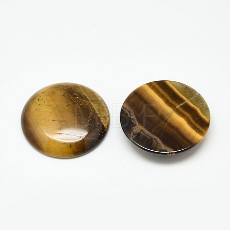 Natural Tiger Eye Cabochons G-Q957-03B-25mm-1