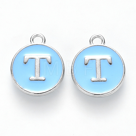 Platinum Plated Alloy Enamel Charms LS-ENAM-S118-04T-P-1