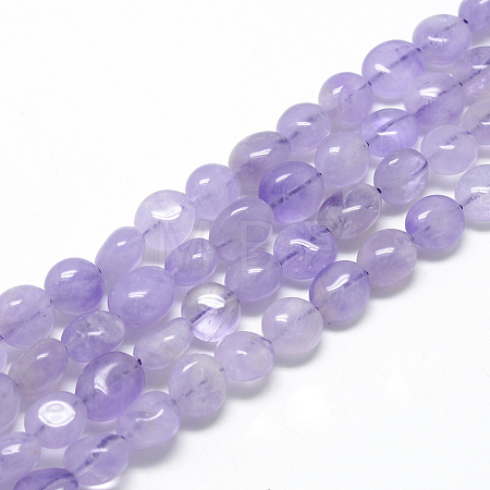 Natural Lavender Amethyst Beads Strands G-R445-8x10-23-1