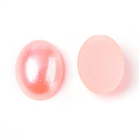 ABS Plastic Imitation Pearl Cabochons SACR-R755-8x6mm-Z17-1