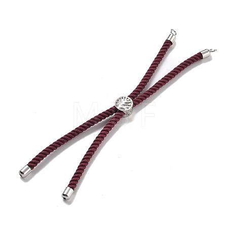 Twisted Nylon Cord Silder Bracelets DIY-B066-03P-19-1