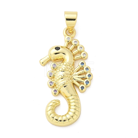 Brass Micro Pave Cubic Zirconia Pendants KK-S511-04C-G-1