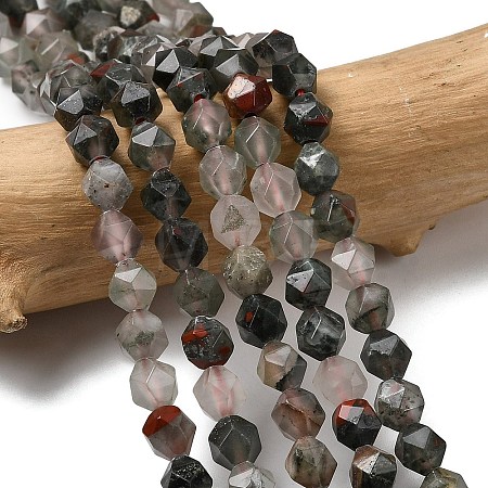 Natural African Bloodstone Beads Strands G-Z119-A28-01-1