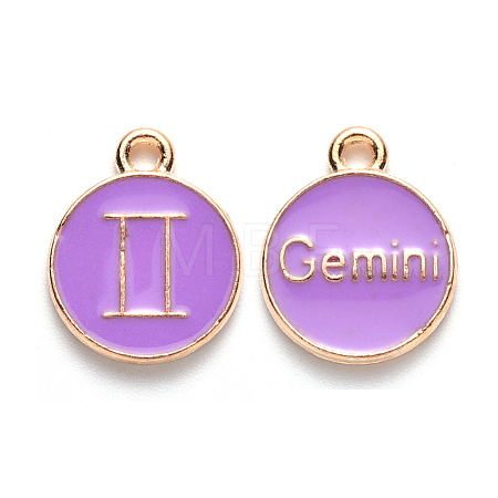 Alloy Enamel Pendants X-ENAM-S124-01B-01I-1