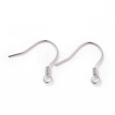 Anti-Tarnish Rhodium Plated 925 Sterling Silver Earring Hooks STER-D035-22P-1
