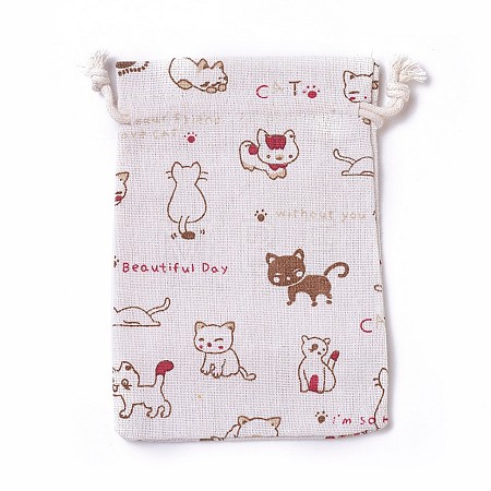 Burlap Kitten Packing Pouches LS-ABAG-I001-10x14-03-1