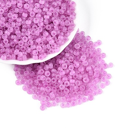 6/0 Transparent Inside Colours Glass Seed Beads SEED-N008-08O-1