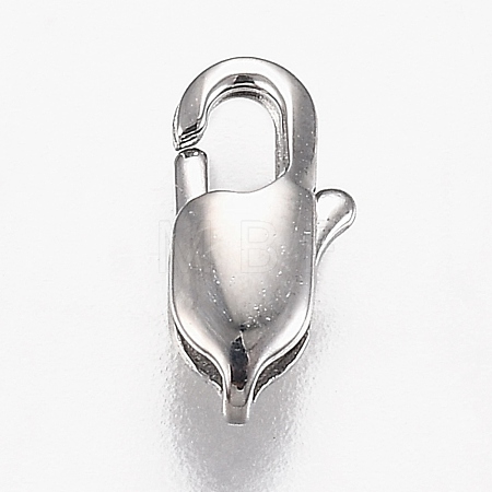 Non-Tarnish 316 Surgical Stainless Steel Lobster Claw Clasps X-STAS-Z013-01C-1