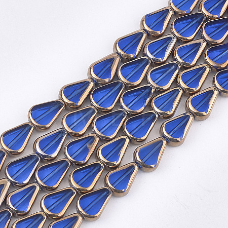 Electroplate Glass Beads Strands EGLA-S188-07C-1