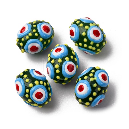 Glass Enamel Beads GLAA-C038-01F-1