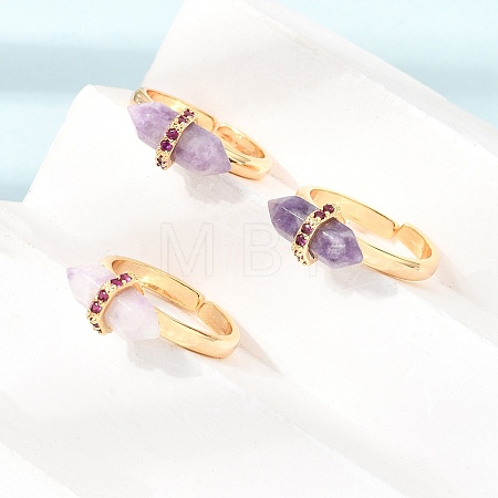 Natural Lepidolite Cuff Rings GG-CBA0B5A-03G-02-1