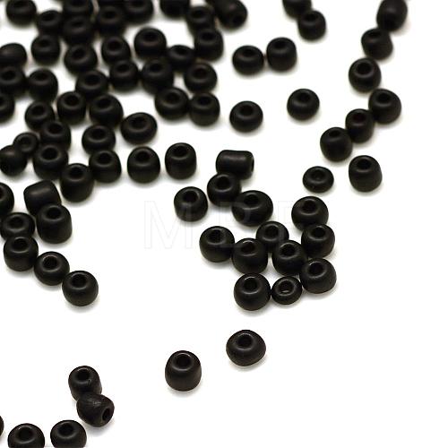 Frosted Opaque Glass Seed Beads SEED-R029-2mm-A07-1
