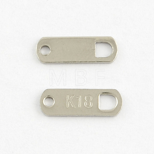 304 Stainless Steel Rectangle Shaped Chain Tabs STAS-Q178-02A-1