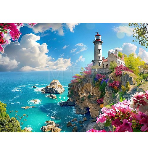 Lighthouse Island DIY Diamond Painting Kit PW-WG8E973-05-1