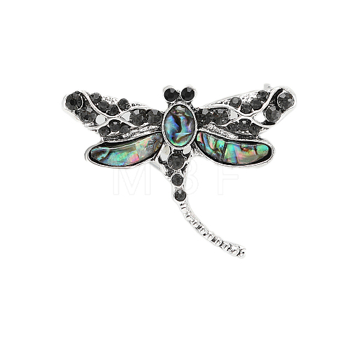 Dragonfly Abalone Shell/Paua Shell Brooch Pins PW-WGEE006-01-1