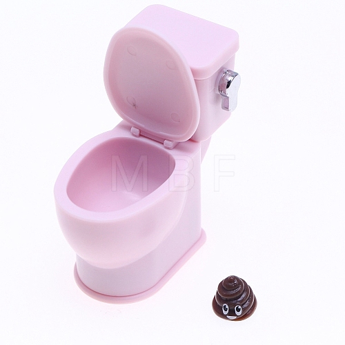 Plastic Toilet Miniature Ornaments PW-WGAAE85-01-1