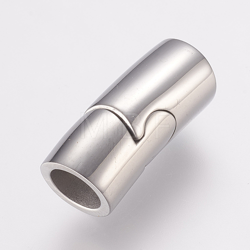 304 Stainless Steel Magnetic Clasps with Glue-in Ends STAS-E138-04P-1