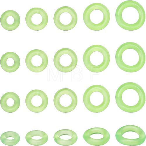 SUPERFINDINGS 100Pcs 5 Style Plastic Wacky Worms O-Rings for Wacky Rigging FIND-FH0001-88-1