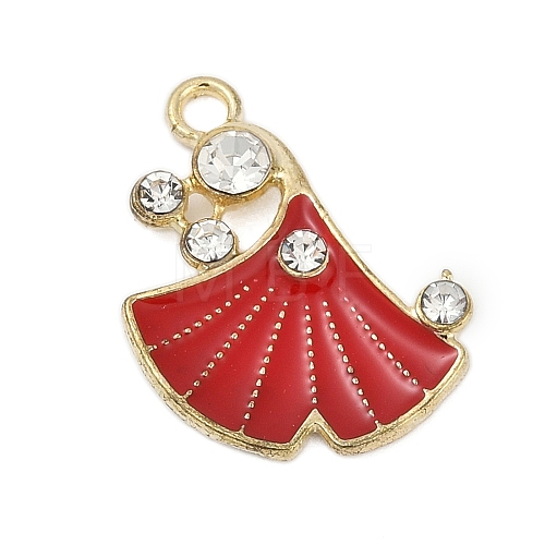 Alloy Enamel Pendants with Rhinestone FIND-Z070-07G-06-1