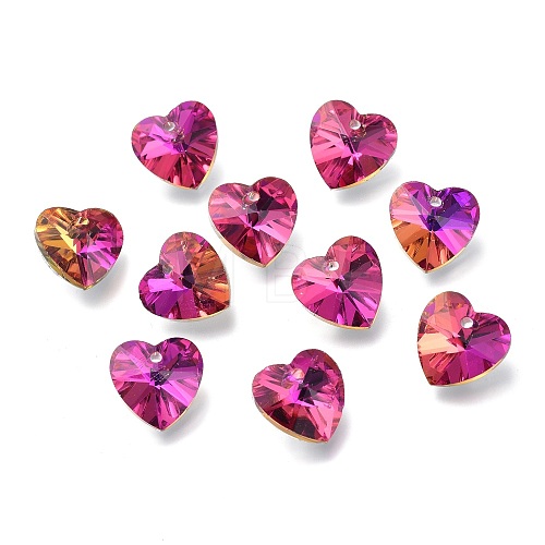 Faceted Glass Charms X-RGLA-L026-B02-1