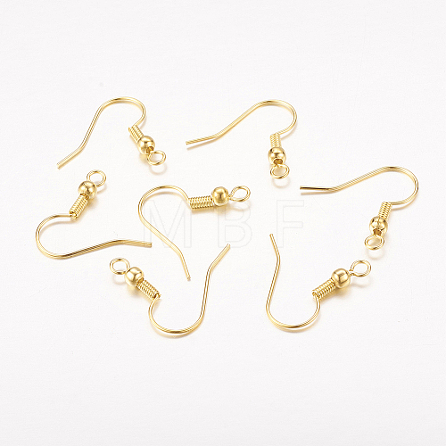 Brass Earring Hooks X-KK-S075-G-1