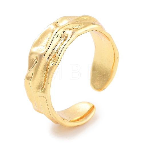 Rack Plating Brass Open Cuff Rings RJEW-Z059-04G-1