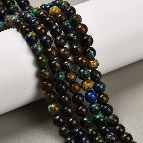 Natural Azurite Beads Strands G-P568-A02-01-1