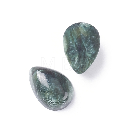 Natural Seraphinite Cabochons G-E557-09A-1