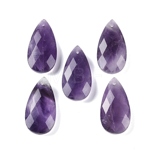 Natural Amethyst Pendants G-C140-05E-1