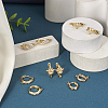 10Pcs 5 Style Brass Micro Pave Cubic Zirconia Hoop Earring Findings EJEW-TA0001-24-6