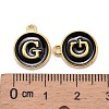 Golden Plated Alloy Charms X-ENAM-S118-02G-3