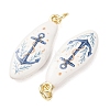 Printed Brass Pendants KK-CBA3895-02C-G-2