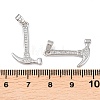 Brass Micro Pave Clear Cubic Zirconia Pendants KK-G549-16B-P-3