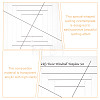 2Pcs 2 Style Square Fabric Cutting Rulers TOOL-WH0052-17-4