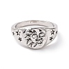 Retro Alloy Sun and Stars Finger Ring for Women RJEW-B045-02-2