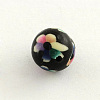 Handmade Flower Pattern Polymer Clay Beads X-CLAY-Q175-06-1