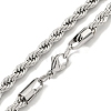 Non-Tarnish 201 Stainless Steel Rope Chain Necklaces for Women and Men NJEW-F322-02P-04-1