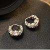 Brass & Crystal Rhinestone Hoop Earrings FS-WG0779A-01-1